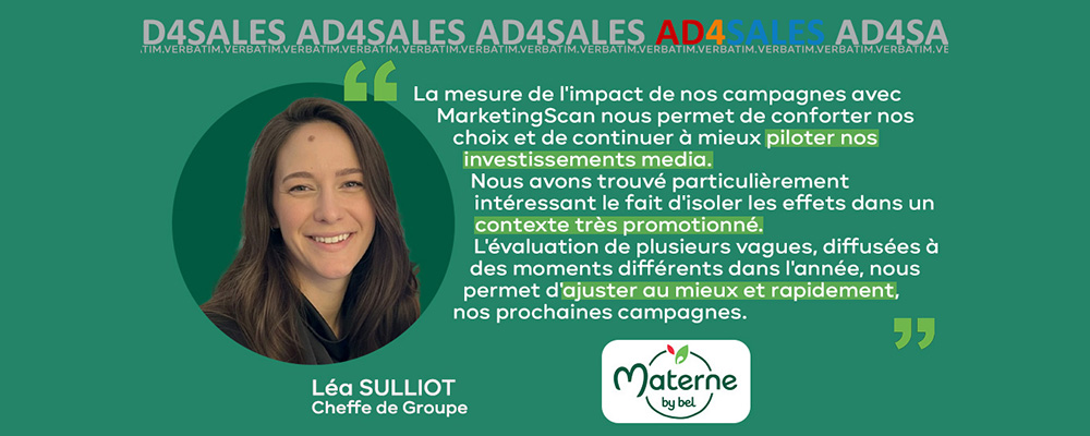 Témoignage Materne by Bel sur Ad4Sales et la mesure de l’incrémentalité média.